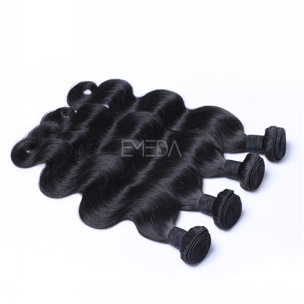 Unprocessed human hair natural hair weft     zj0040